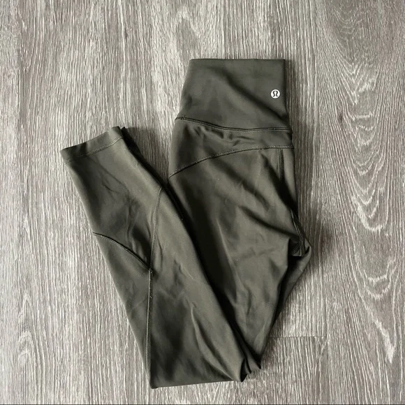Lululemon Army Green Leggings - Picture 1 of 7